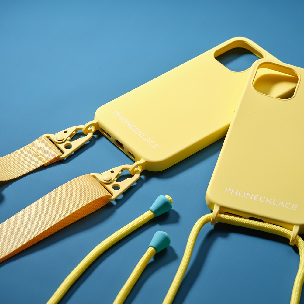 Yellow Silicon Case + Strap(Band/Rope) Set