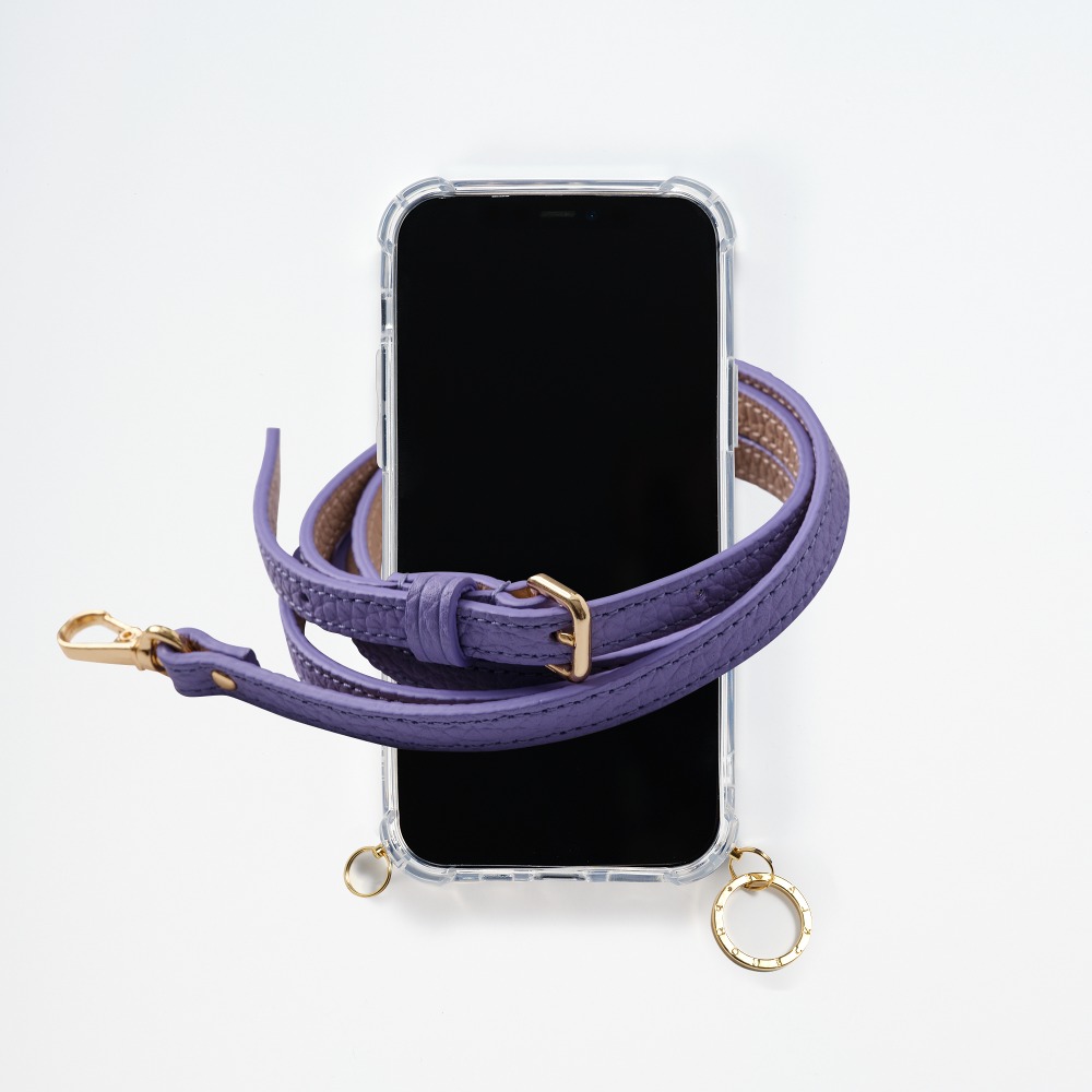 Lavender+Beige  Combi Leather Strap Set